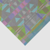 緑の青い紫の幾何学的 薄葉紙 (詳細)