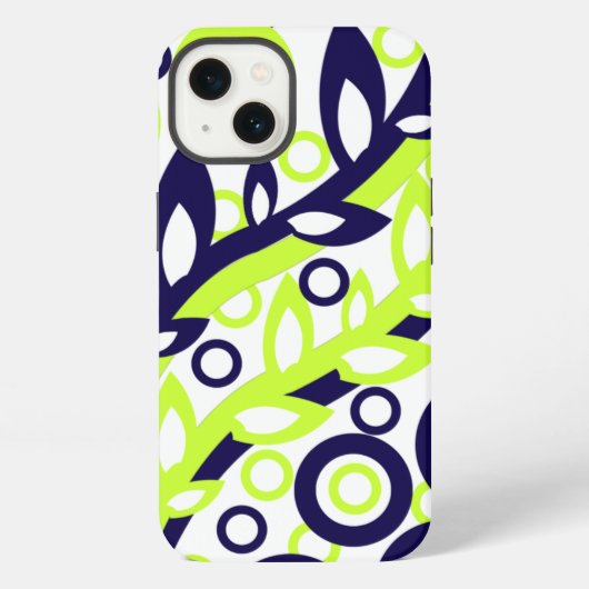 緑の青い葉 iPhoneケース (裏面)
