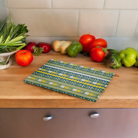 緑の青い部族のパタ伝統的ーン カッティングボード