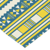 緑の青い部族のパタ伝統的ーン ショートテーブルランナー (コーナー)