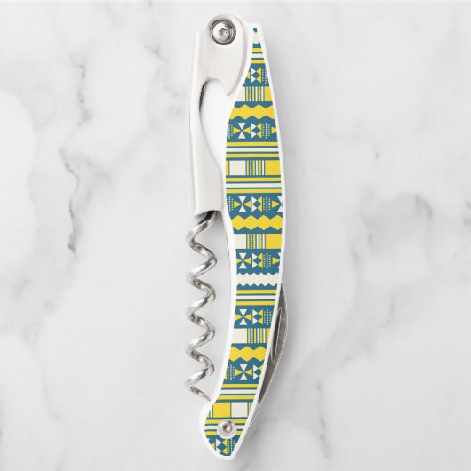 緑の青い部族のパタ伝統的ーン ソムリエナイフ (正面)