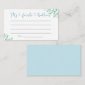 緑の青い風船の家族の伝統 エンクロージャーカード (正面/裏面)