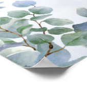 緑の青その男の子のシャワー歓迎 ポスター (角)