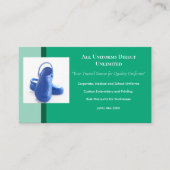 緑の青の医療用下駄の制服 名刺 (正面)