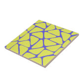 緑の青ネオン幾何三角形パターン タイル (側面)