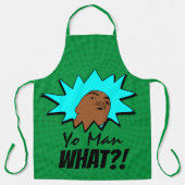 緑の青ヨーマンマグショット漫画 エプロン (正面)