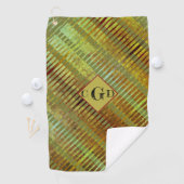 緑の非対称ジオメトストライプのリ ゴルフタオル (インサイチュ)