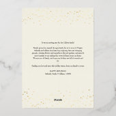 緑の非常に陽気なクリスマスツリーの写真コラージュ 箔シーズンカード (裏面)