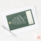 緑の非常に陽気なクリスマスツリーの贈り物 長方形シール (封筒)