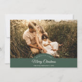 緑の非常に陽気なクリスマス4つの写真水平 シーズンカード (正面)