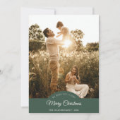 緑の非常に陽気なクリスマス4枚の写真垂直 シーズンカード (正面)