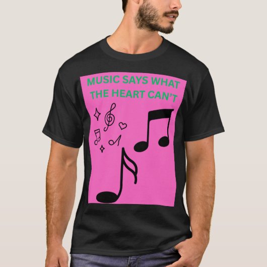 緑の音楽の名言 メンズTシャツ Tシャツ (正面)