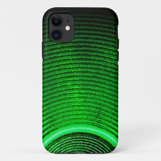 緑の音楽スピーカーと音波 Case-Mate iPhoneケース (裏面)