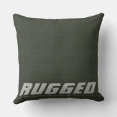 緑の頑丈な頑丈な男らしい クッション (裏面)