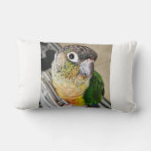 緑の頬のオウム ランバークッション (裏面)