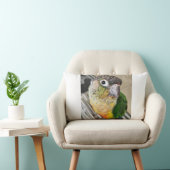 緑の頬のオウム ランバークッション (椅子)