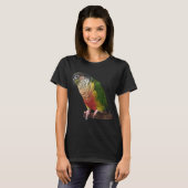 緑の頬のコンキュアオウムの鳥の緑の頬 Tシャツ (正面フル)