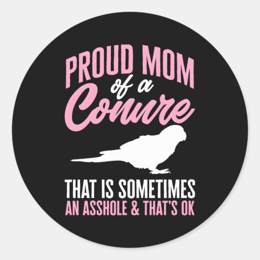 緑の頬のコンキュア母オウム鳥の太陽のコンキュア ラウンドシール (正面)