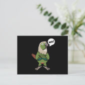緑の頬のコンキュア緑の頬を持つインコ ポストカード (スタンド正面)