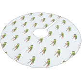 緑の頬の構成クリスマスツリースカート ブラッシュドポリエステルツリースカート (アングル)