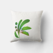 緑の頬付きコュア枕 クッション (裏面)