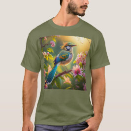 緑の頭のアオケビタイセイの幻想的な鳥 Tシャツ