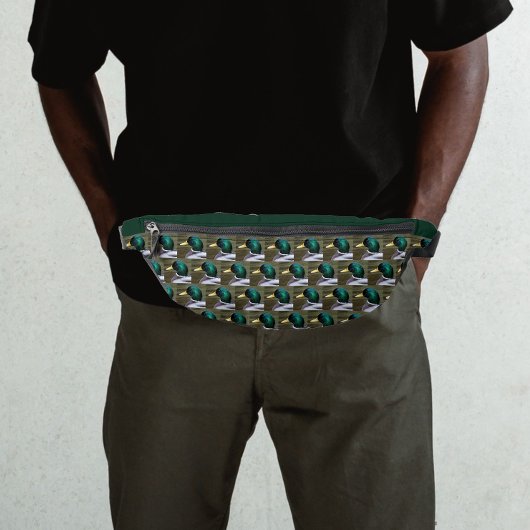 緑の頭のマラードアヒルのパターン ファニーパック