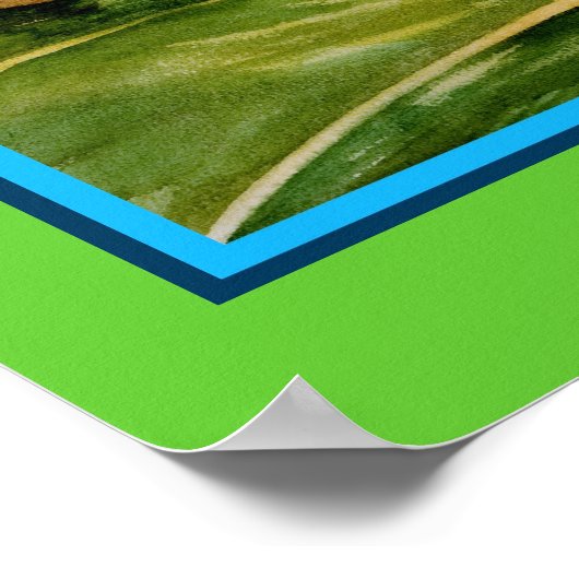 緑の頭を持つタネガーファインアートポスター ポスター (角)