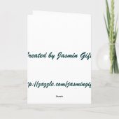 緑の額縁のフォトグリーティングカードテンプレート カード (裏面)