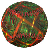 「緑の額縁の目」、傷または赤い格子。 ソフトボール (裏面)