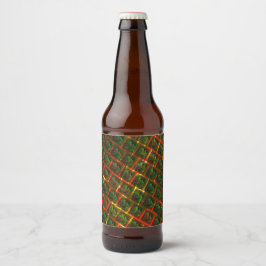 「緑の額縁の目」、傷または赤い格子。 ビールラベル