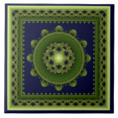 緑の額縁曼荼羅 タイル (正面)