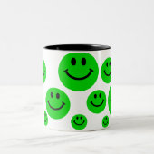 緑の顔のマグ ツートーンマグカップ (中央)