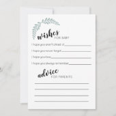 緑の願いとアドバイスカード ノートカード (正面)