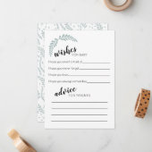 緑の願いとアドバイスカード ノートカード (正面/裏面インサイチュ)