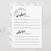 緑の願いとアドバイスカード ノートカード (正面/裏面)