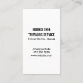 緑の風景樹のロゴ 名刺 (裏面)