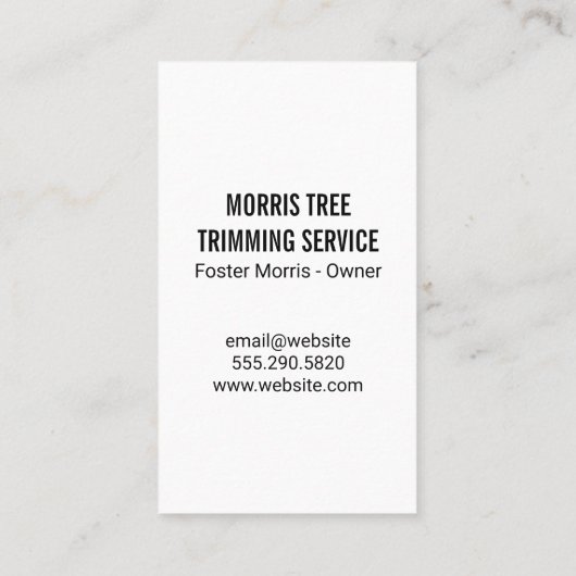 緑の風景樹のロゴ 名刺 (裏面)