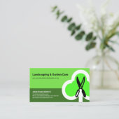 緑の風景画層クリエイティブツリーガーデンシア 名刺 (スタンド正面)