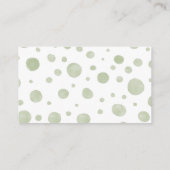 緑の風船の本を持つベビー エンクロージャーカード (裏面)