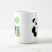 緑の風船を持つパンダ コーヒーマグカップ (中央)