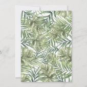 緑の風船サファリ動物の赤ちゃんシャワー 招待状 (裏面)