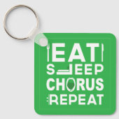 緑の食べSleep Chorus Repeat Block Keychain キーホルダー (正面)