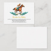 緑の馬レースシャワーベビー エンクロージャーカード (正面/裏面)