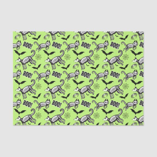 緑の骨格動物 薄葉紙 (正面)