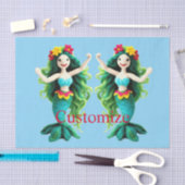 緑の髪のマーメイドサンダー_コーブ 薄葉紙 (クラフト)