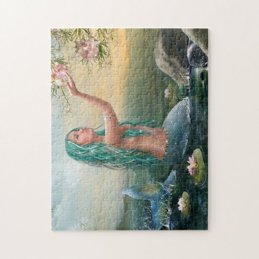 緑の髪の人魚 ジグソーパズル (縦)