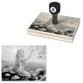 緑の髪の人魚 ラバースタンプ (押印)