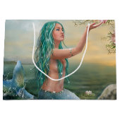 緑の髪の人魚 ラージペーパーバッグ (正面)