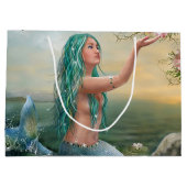 緑の髪の人魚 ラージペーパーバッグ (裏面)